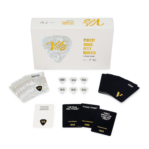 VERSES game contents – cards and guitar picks