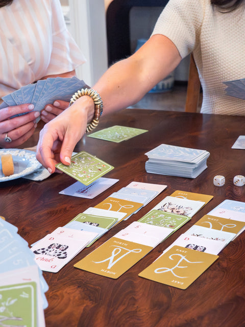 Close-up of hand-illustrated mahjong card artwork by Amanda Norman