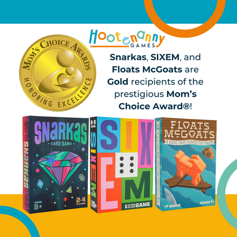 Snarkas, SIXEM and Floats McGoats are GOLD recipients of the prestigious Mom's Choice Award®!